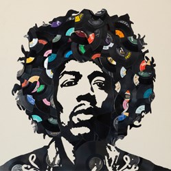 Jimi Hendrix by Mr. Brainwash - Original Collage sized 36x36 inches. Available from Whitewall Galleries